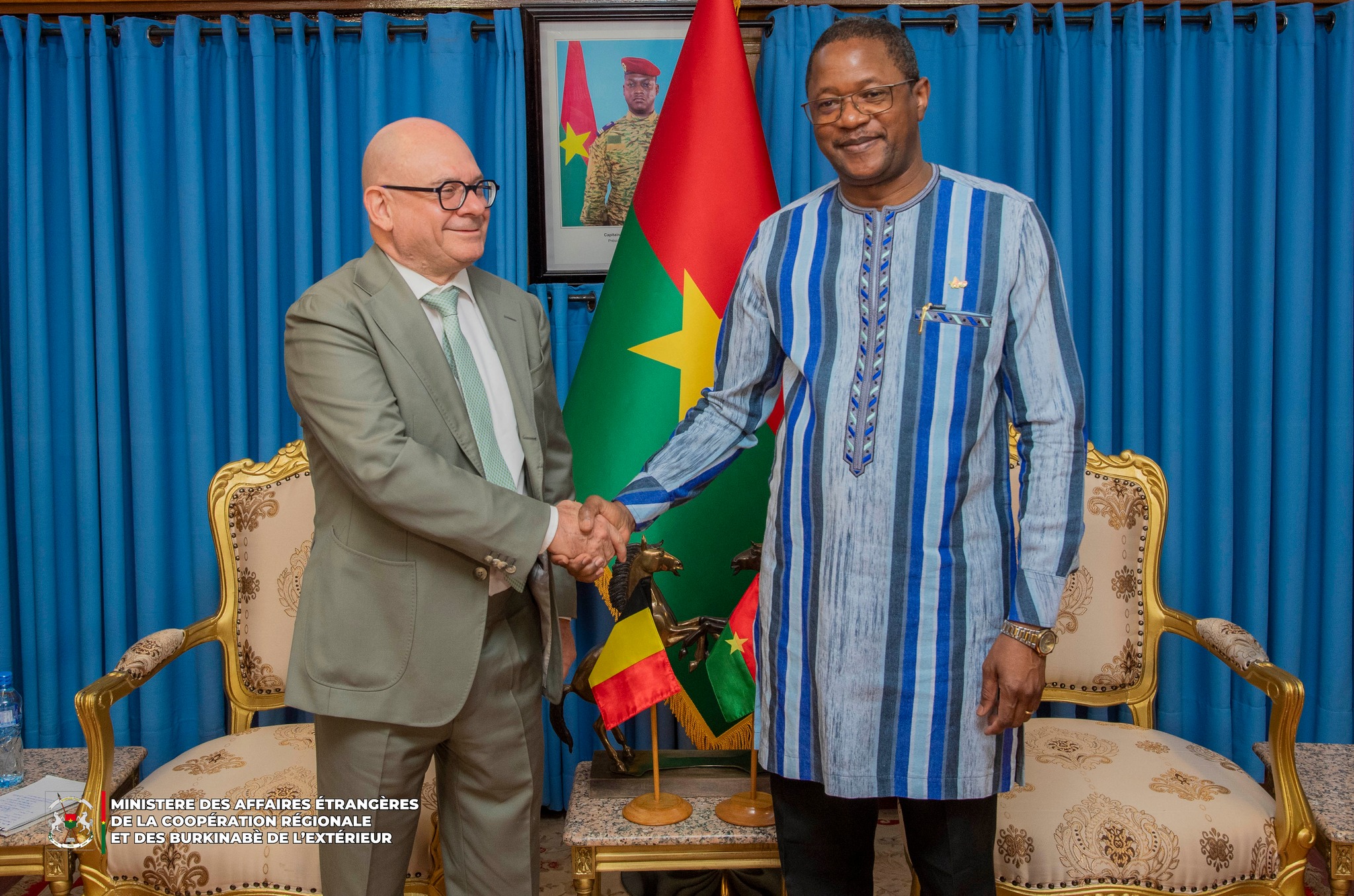 Comité mixte paritaire entre le Burkina Faso et le Royaume de Belgique : les enjeux au centre d’un échange entre l’ambassadeur belge et le chef de la diplomatie burkinabè