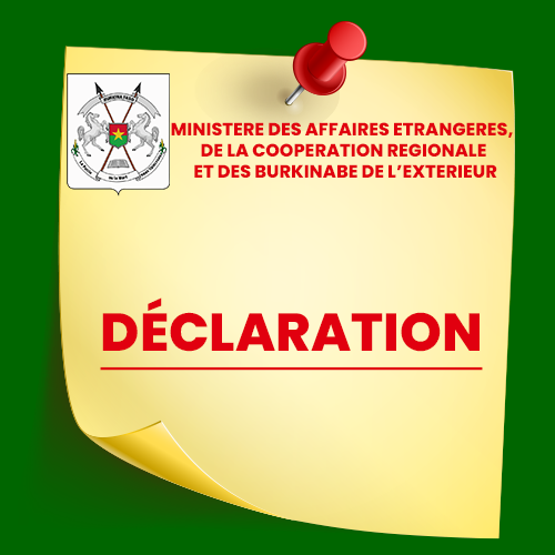 Déclaration du collège des chefs d’Etat de la Confédération des Etats du Sahel (AES) sur la libre circulation, le droit de résidence et d’établissement des ressortissants de la CEDEAO dans l’espace de la Confédération des Etats du Sahel.